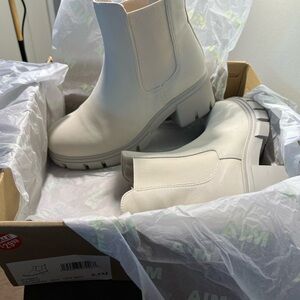 Stylish White Ankle Boots